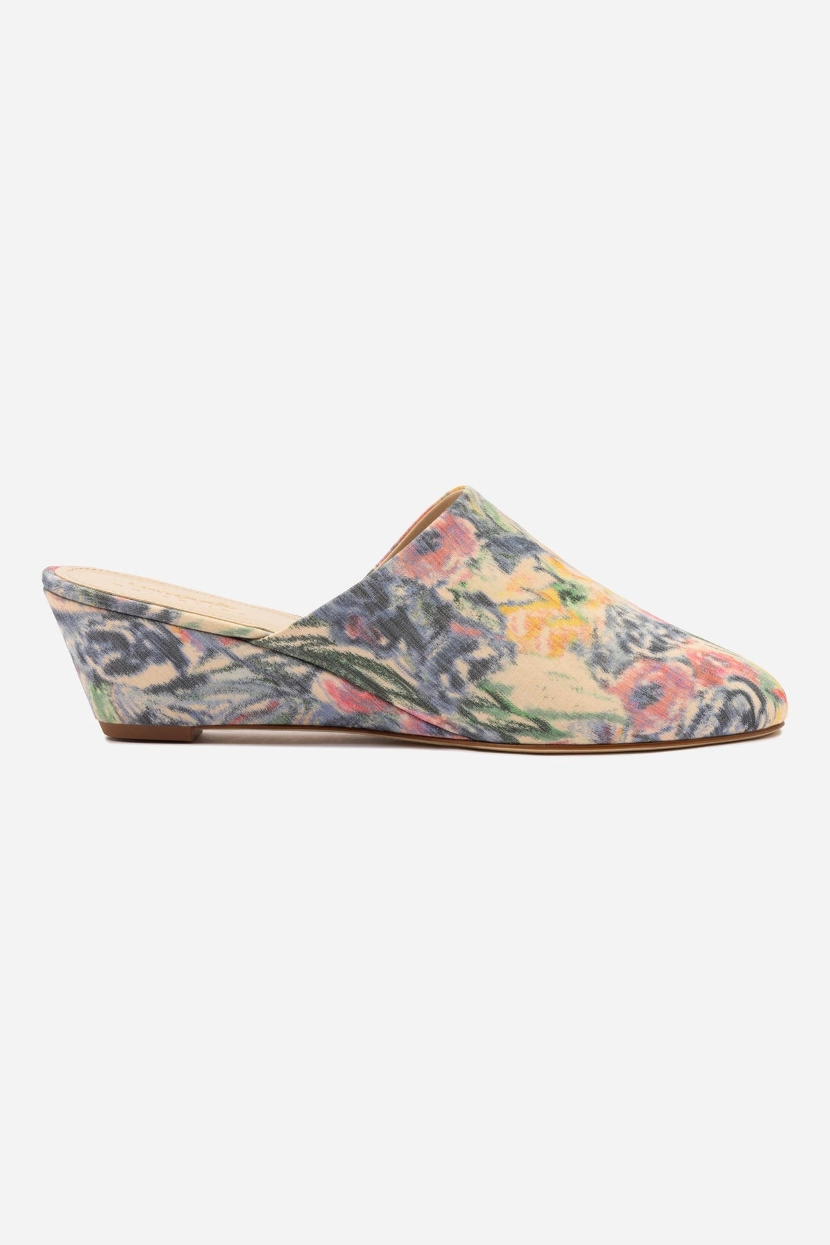 Seamless lining Larroud?? x Markarian Venice Wedge In Ash Blue Floral Demetra