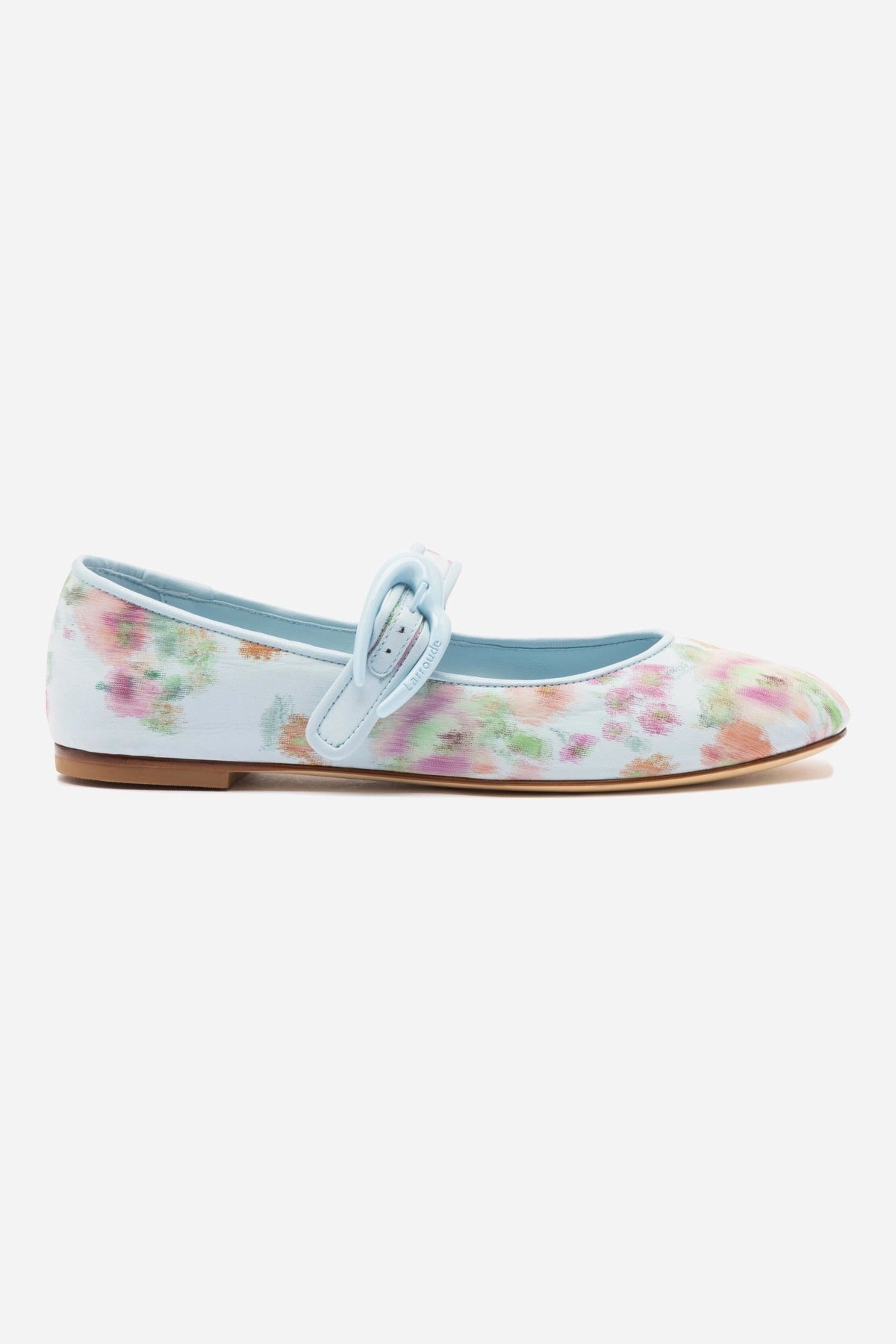 Fit Glow Beach Step Larroud?? x Markarian Verona Ballet Flat In Apple Blue Floral Ikat