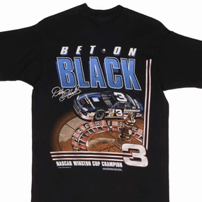 Micro Perforation VINTAGE NASCAR DALE EARNHARDT BET ON BLACK 1993 TEE SHIRT SIZE MEDIUM