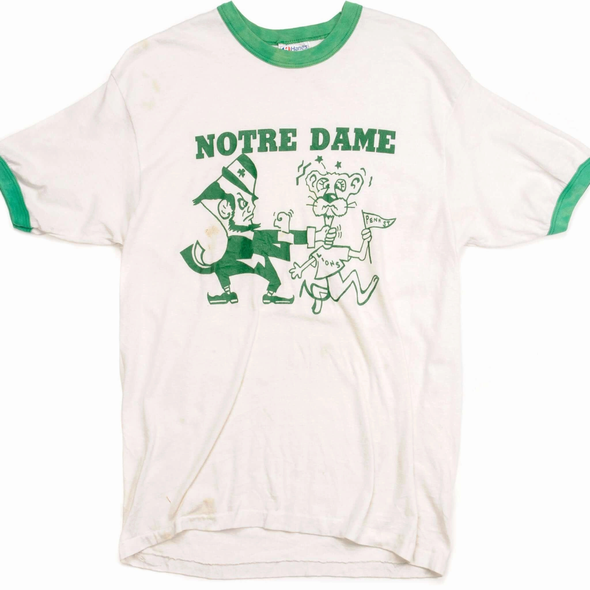 Comfy Fit Wear Short Sleeve VINTAGE NOTRE DAME TEE SHIRT SIZE SMALL
