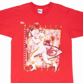 Casual Ease Adult Wear VINTAGE NFL KANSAS CITY CHIEFS TAMARICH VANOVER 1996 TEE SHIRT LARGE MADE IN USA
