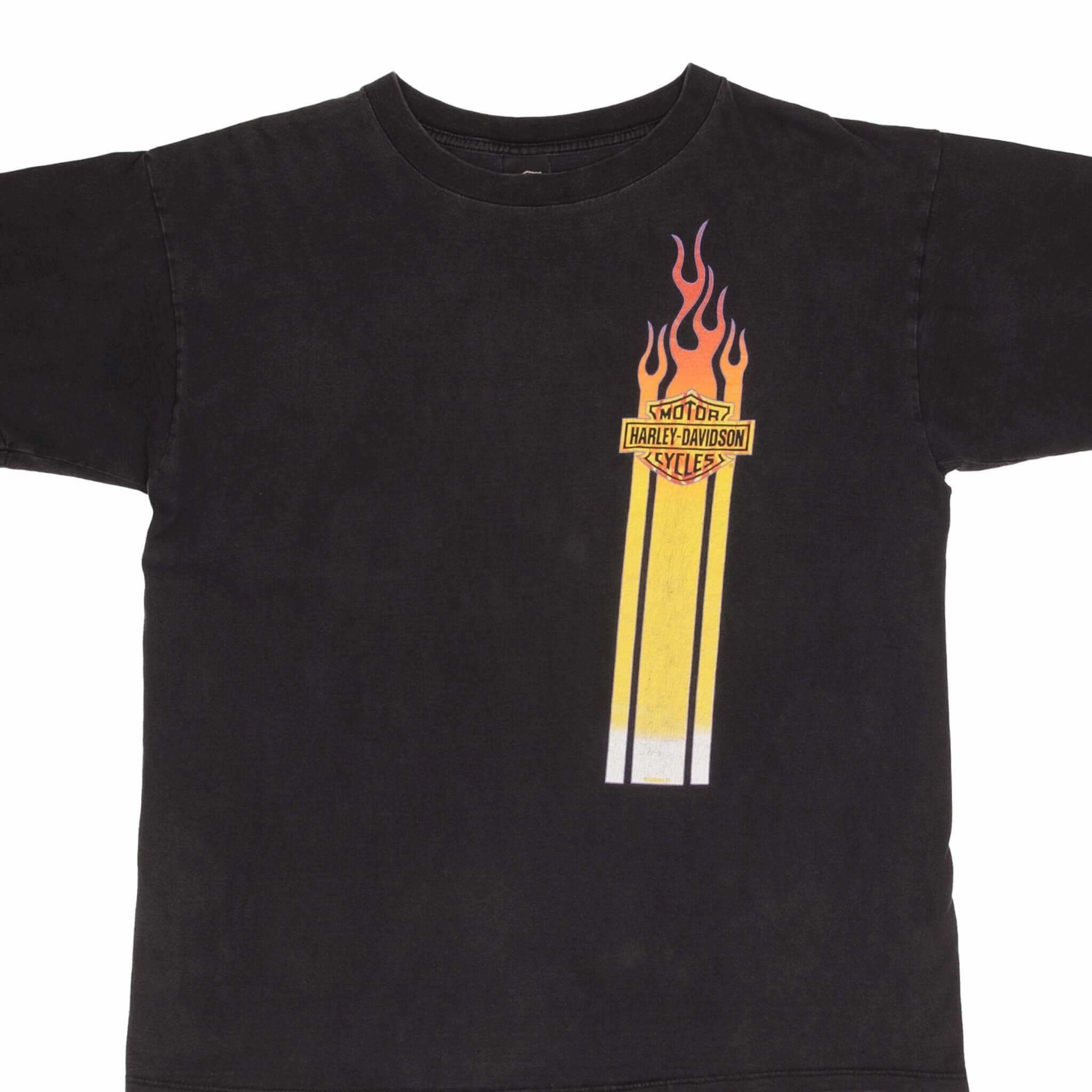 VINTAGE HARLEY DAVIDSON LAS VEGAS TEE SHIRT 1998 SIZE XL MADE IN USA Yarn Dyed Fabric
