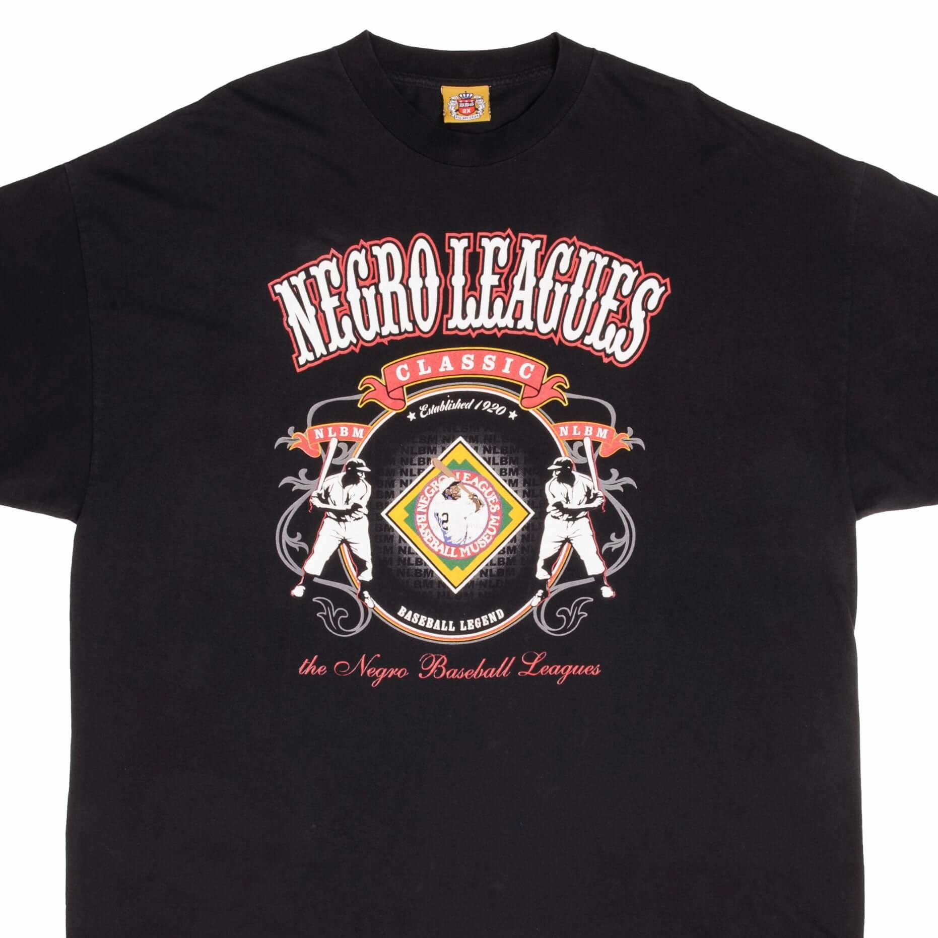 VINTAGE NLBM NEGRO LEAGUE BASEBALL MUSEUM 1997 TEE SHIRT SIZE 2XL MADE IN USA Non Iron Finish MicroPiqueKnit