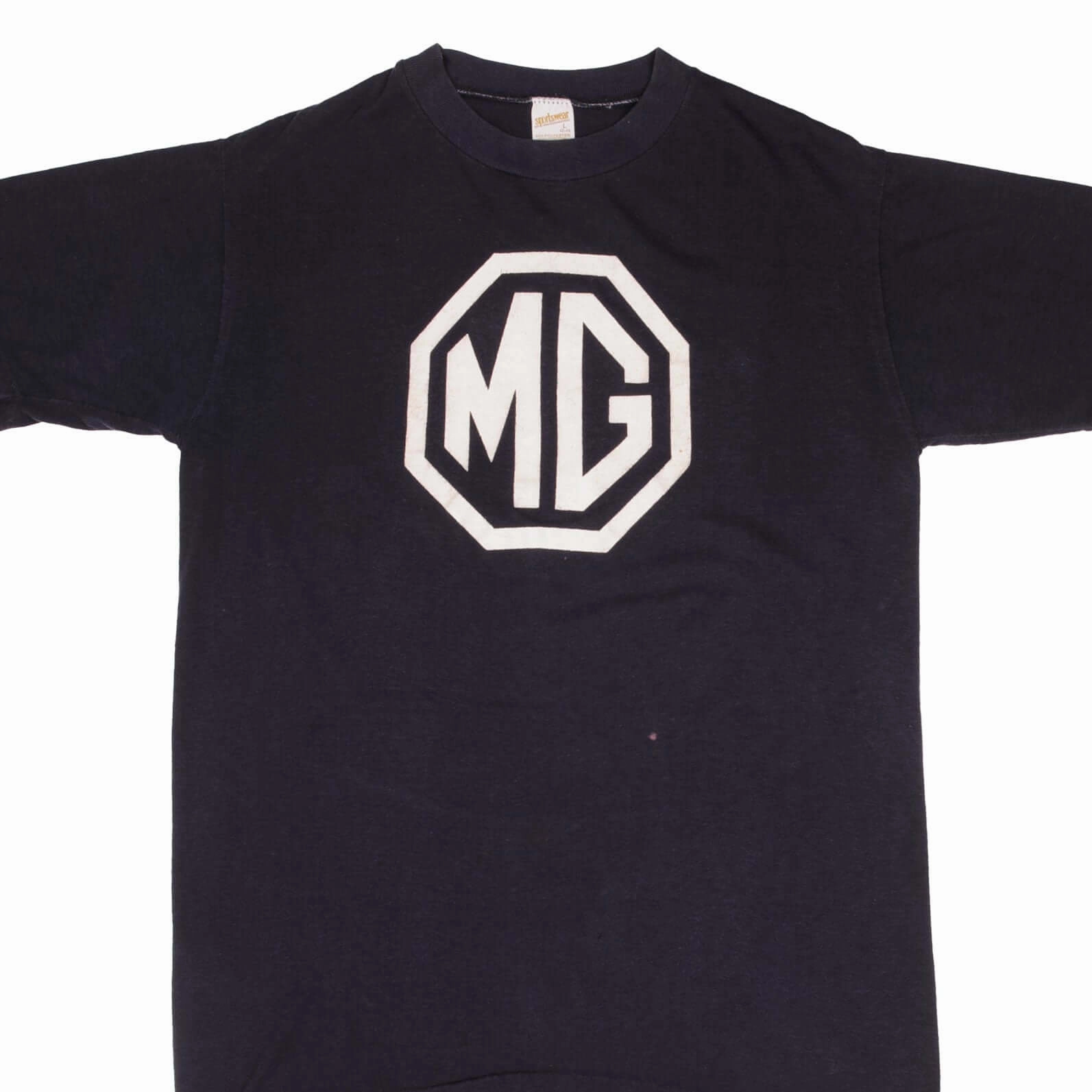 VINTAGE MG CAR COMPANY 1970S TEE SHIRT SIZE MEDIUM MADE IN USA Antibacterial Treatment