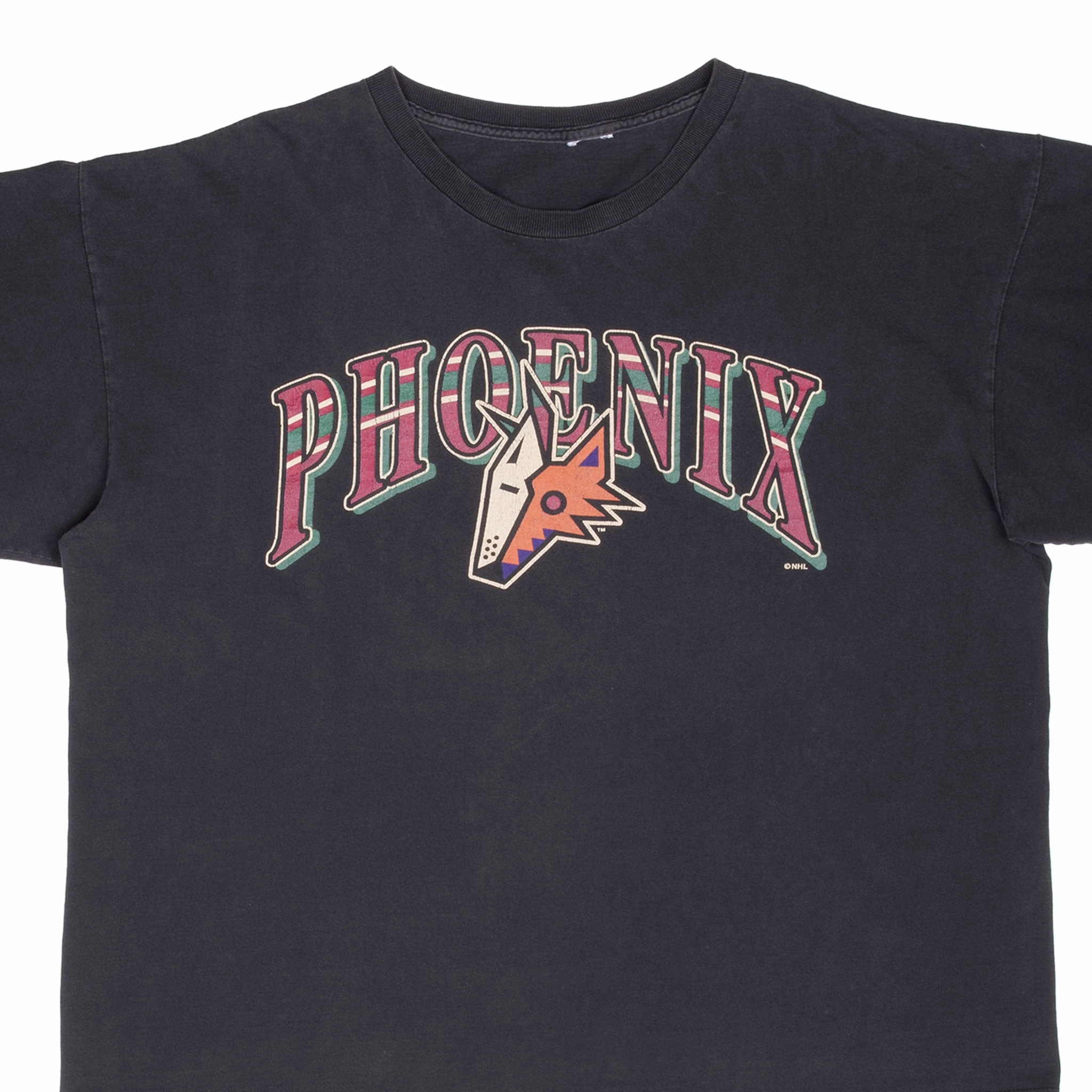 Leisure Casual Bold and Comfortable VINTAGE NHL PHOENIX COYOTES 1990S STARTER TEE SHIRT 2XL