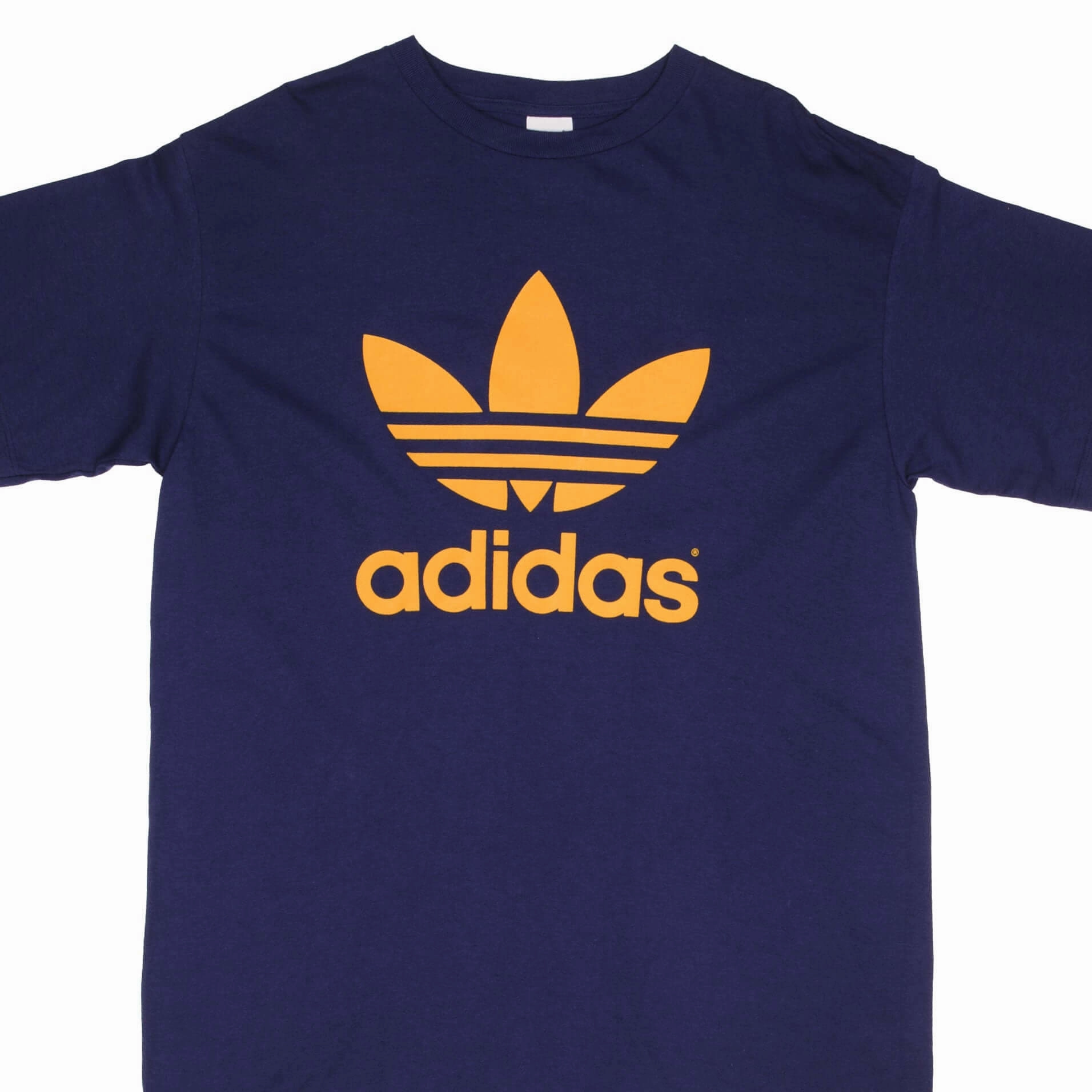 Cozy Fit Design VINTAGE ADIDAS SPELLOUT 1990S NAVY BLUE TEE SHIRT SIZE LARGE MADE IN USA