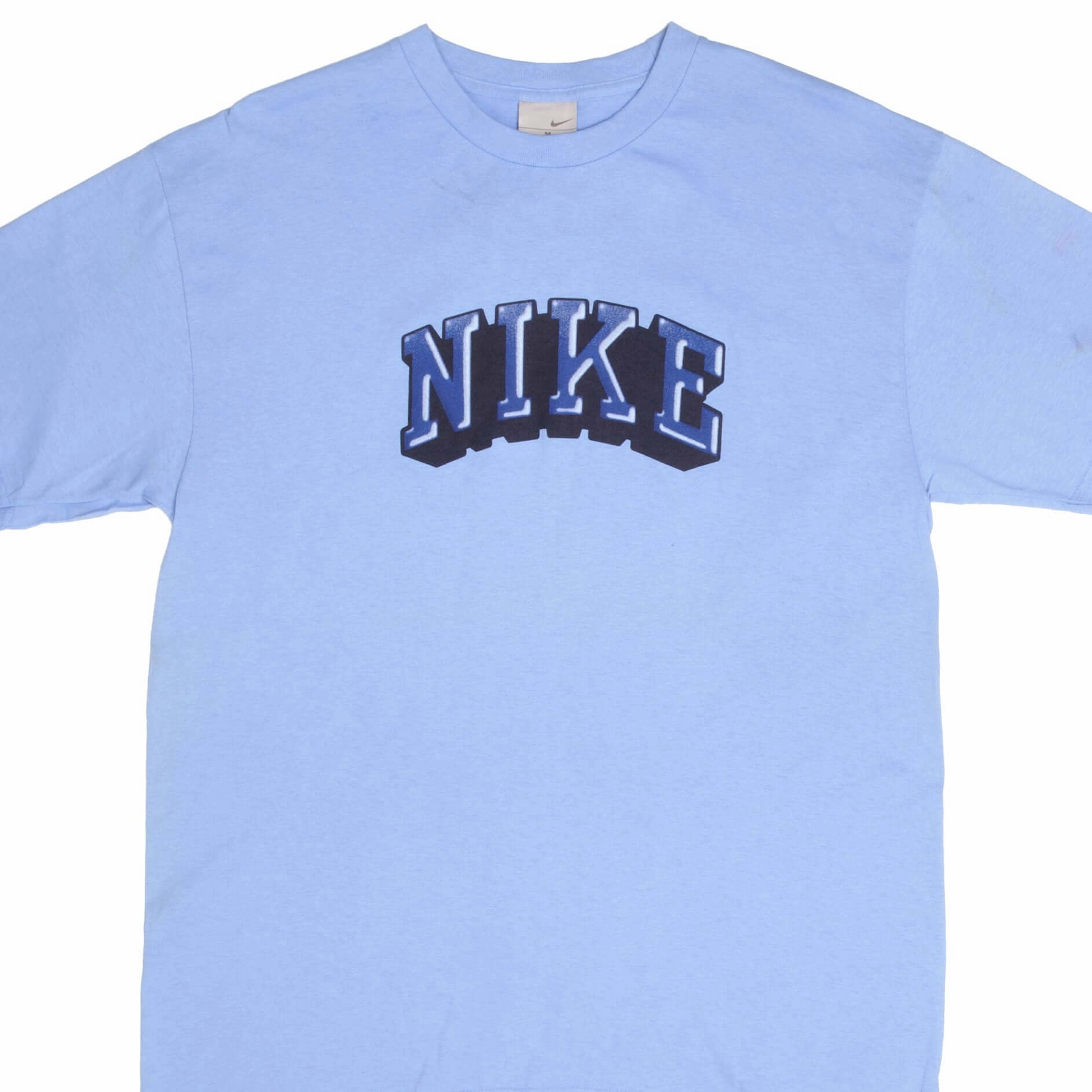 LightweightBlend stain resistant coating VINTAGE NIKE SPELL OUT LIGHT BLUE TEE SHIRT 2000S SIZE MEDIUM DEADSTOCK