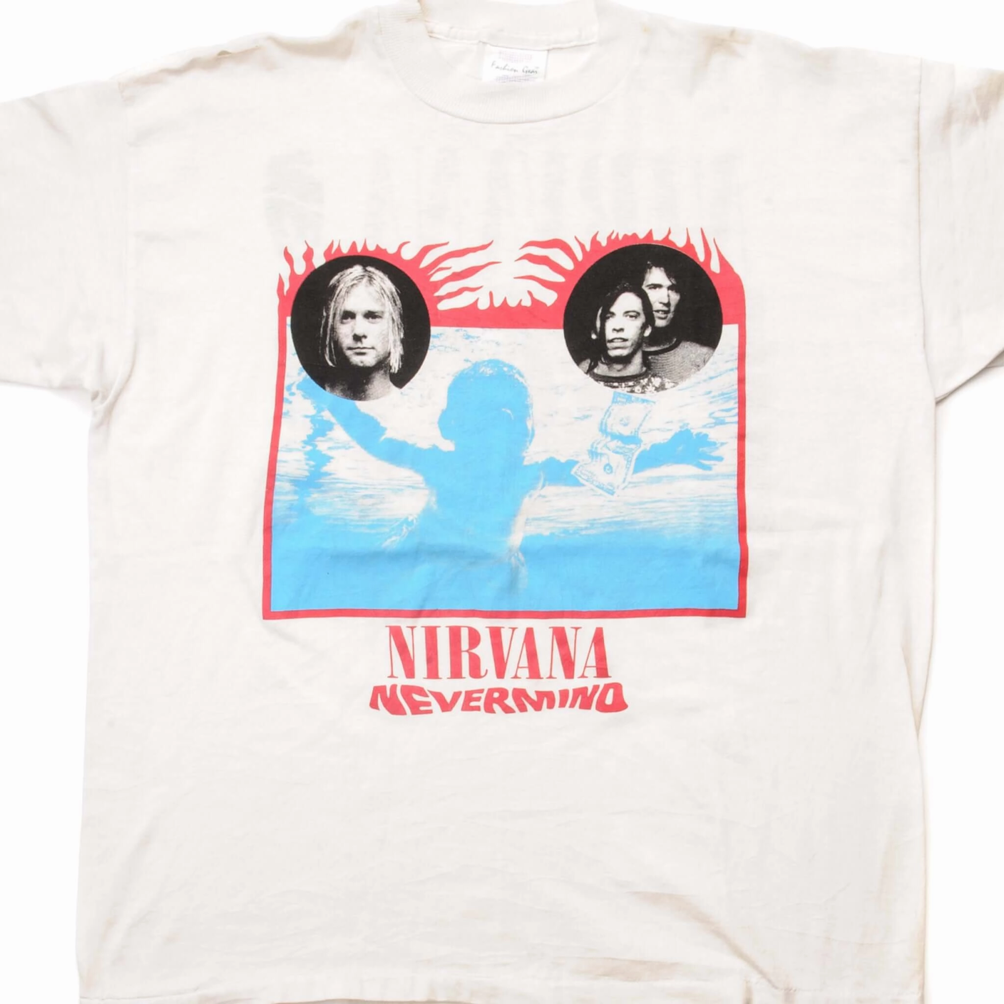 Easy-to-Style Top VINTAGE NIRVANA NEVERMIND EUROPEAN TOUR TEE SHIRT 1990S SIZE LARGE MADE IN USA