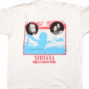 Easy-to-Style Top VINTAGE NIRVANA NEVERMIND EUROPEAN TOUR TEE SHIRT 1990S SIZE LARGE MADE IN USA
