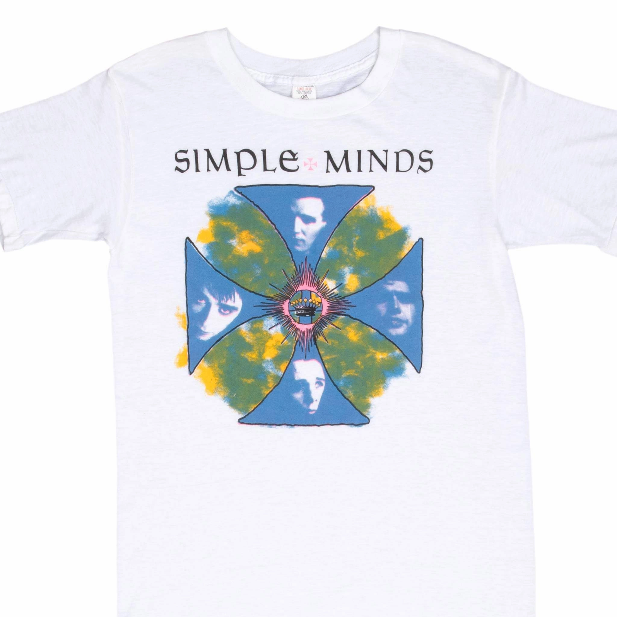 VINTAGE SIMPLE MINDS 1980S TEE SHIRT SIZE SMALL MADE IN USA Soft Breathable