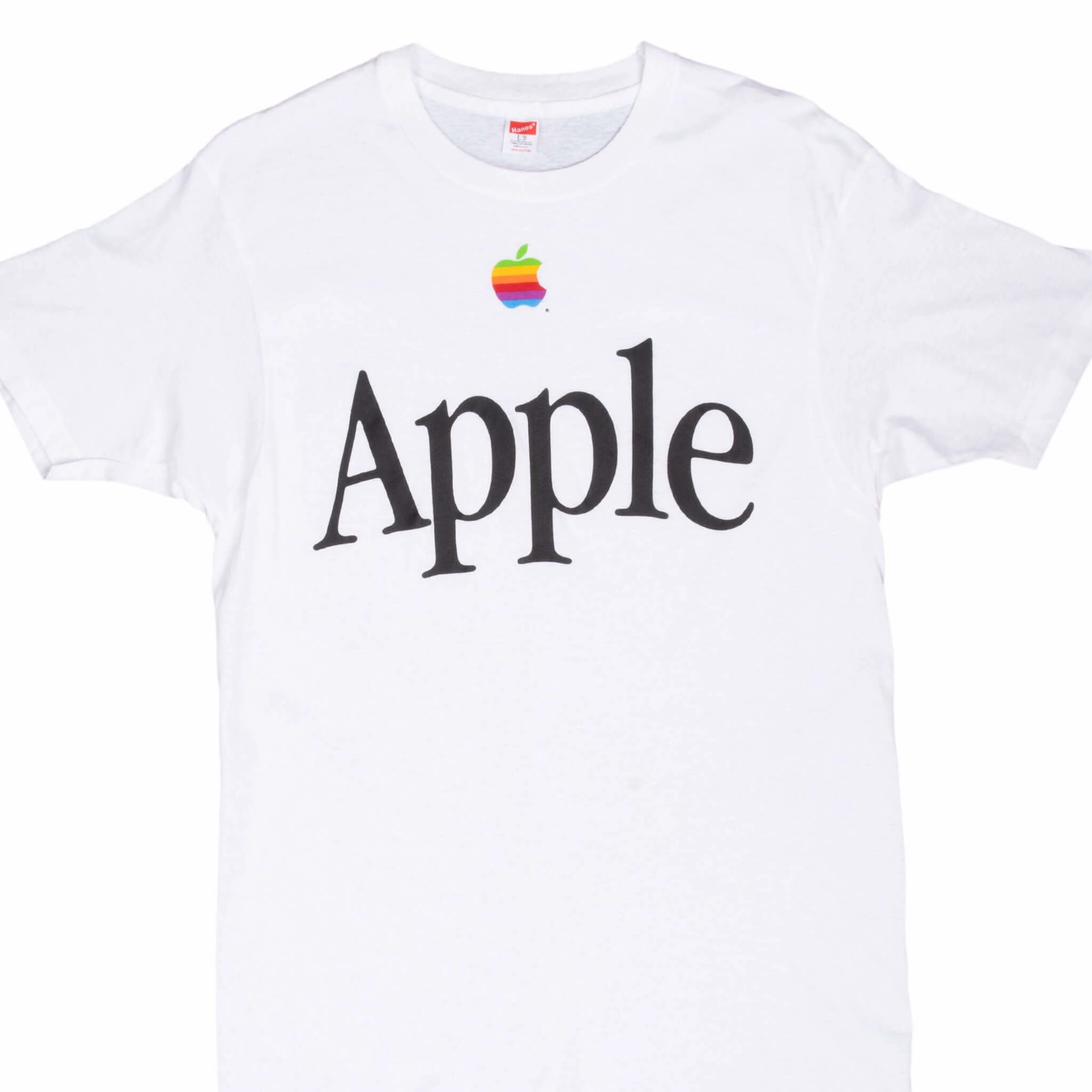 VINTAGE APPLE COMPUTERS 1980S HANES TEE SHIRT MEDIUM MADE IN USA Sport Flex Fit