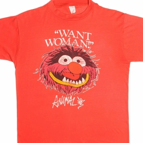 Light Fashion VINTAGE THE MUPPET SHOW ANIMAL TEE SHIRT 1981 SIZE LARGE MADE IN USA