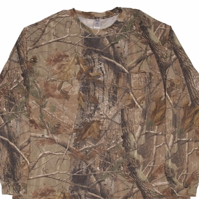 Ultra Soft Blend VINTAGE HUNTING REALTREE APHD CAMO LONG SLEEVE POCKET TEE SHIRT SIZE 3XL