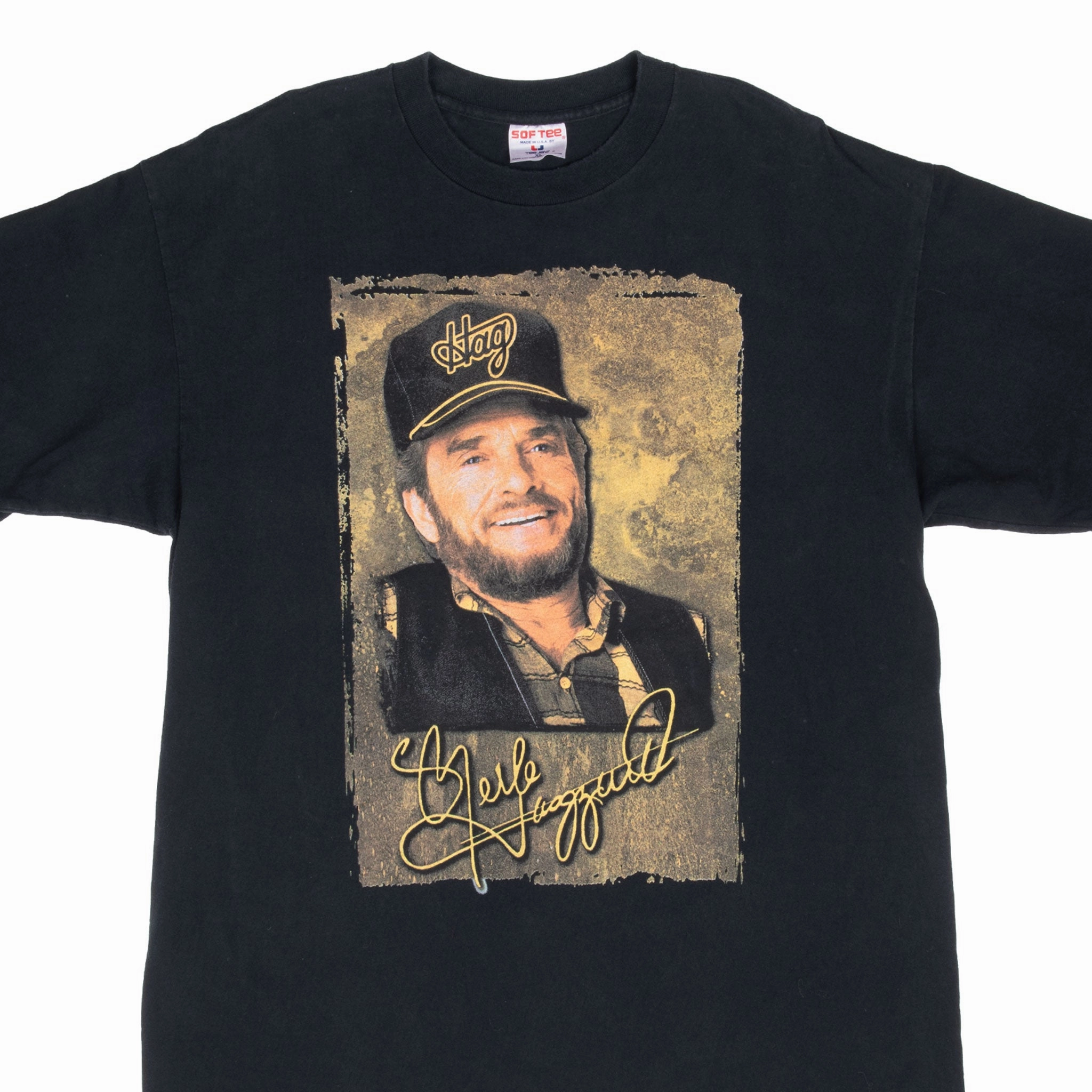 Casual Fashion VINTAGE MERLE HAGGARD HAG FAR TEE SHIRT 1990S LARGE MADE IN USA