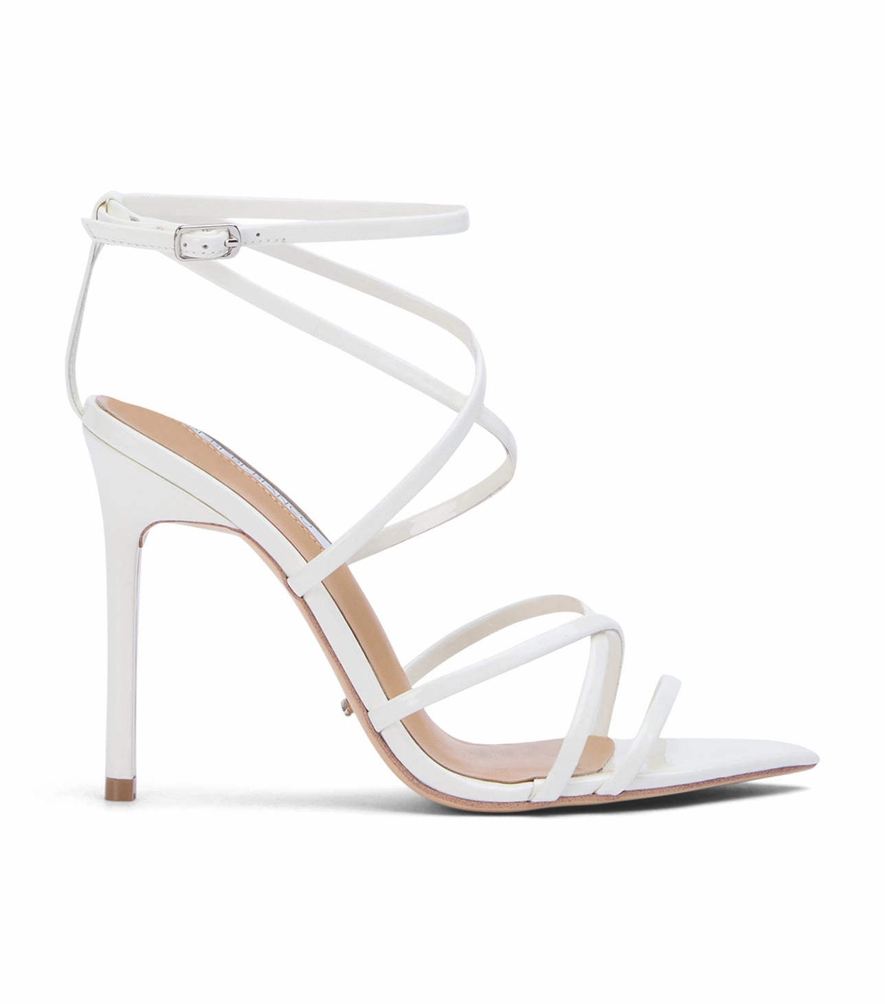 Wide toe box Classy High Heels Marcy White Patent