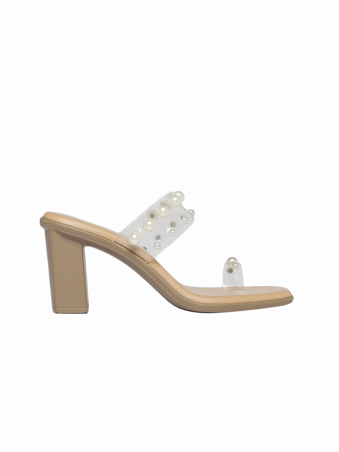 Evening Sandals Margot Beige Block Heels