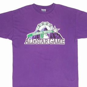 VINTAGE MLB COLORADO ROCKIES ALL STAR GAME TEE SHIRT 1998 SIZE XL Oversized Cut