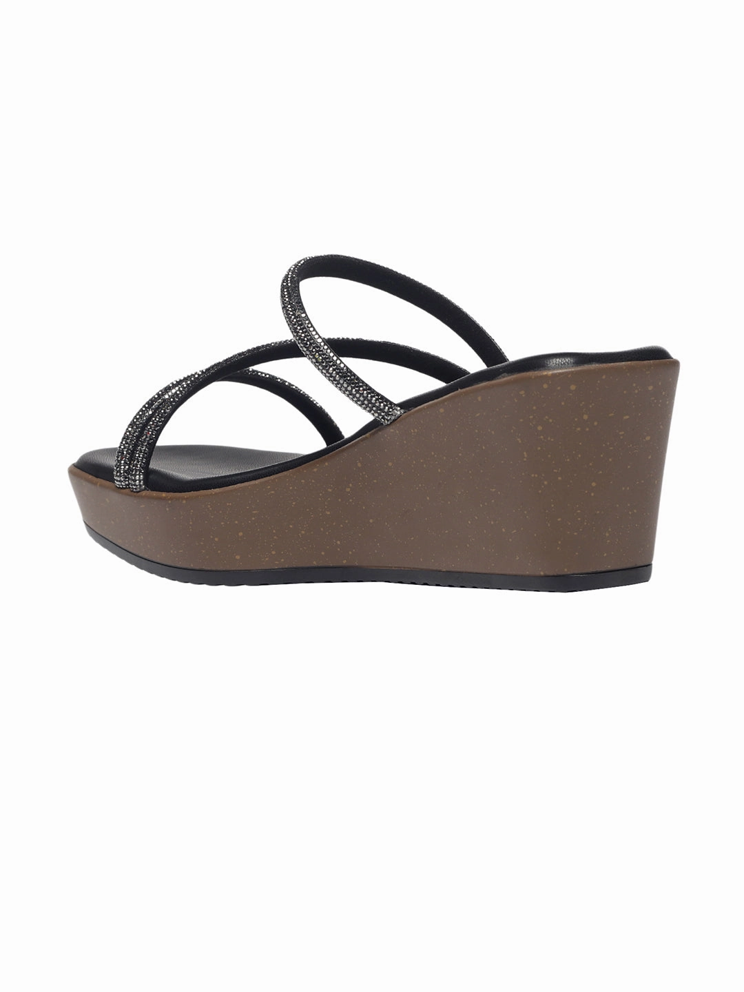 Fashionable Sandals Axelle Black Wedge Heels