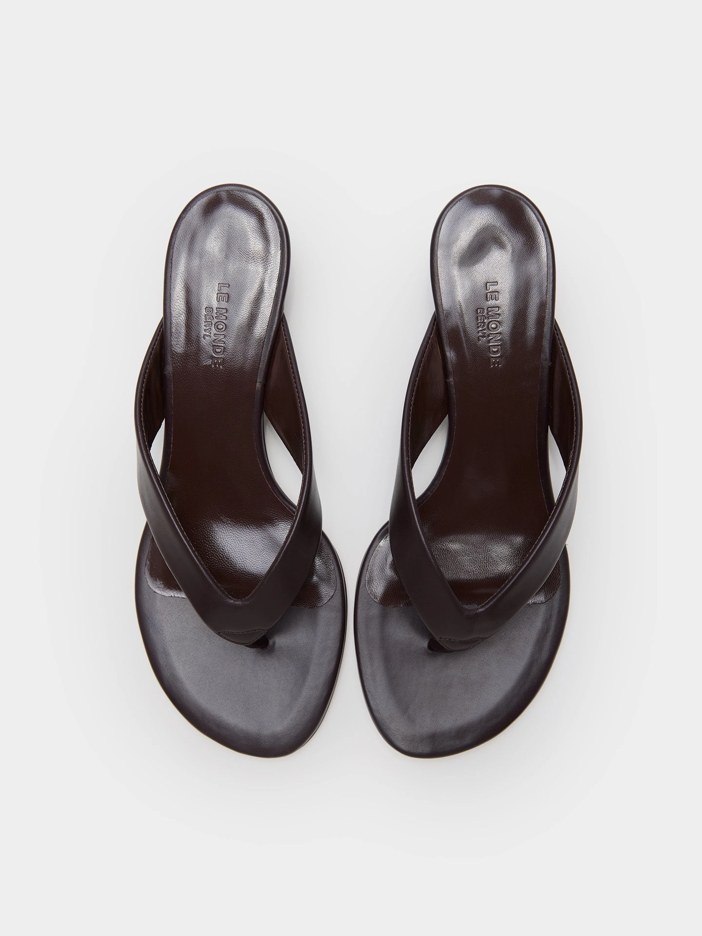 Pack Easy Breathable Micro Wedge Thong / Plum Leather