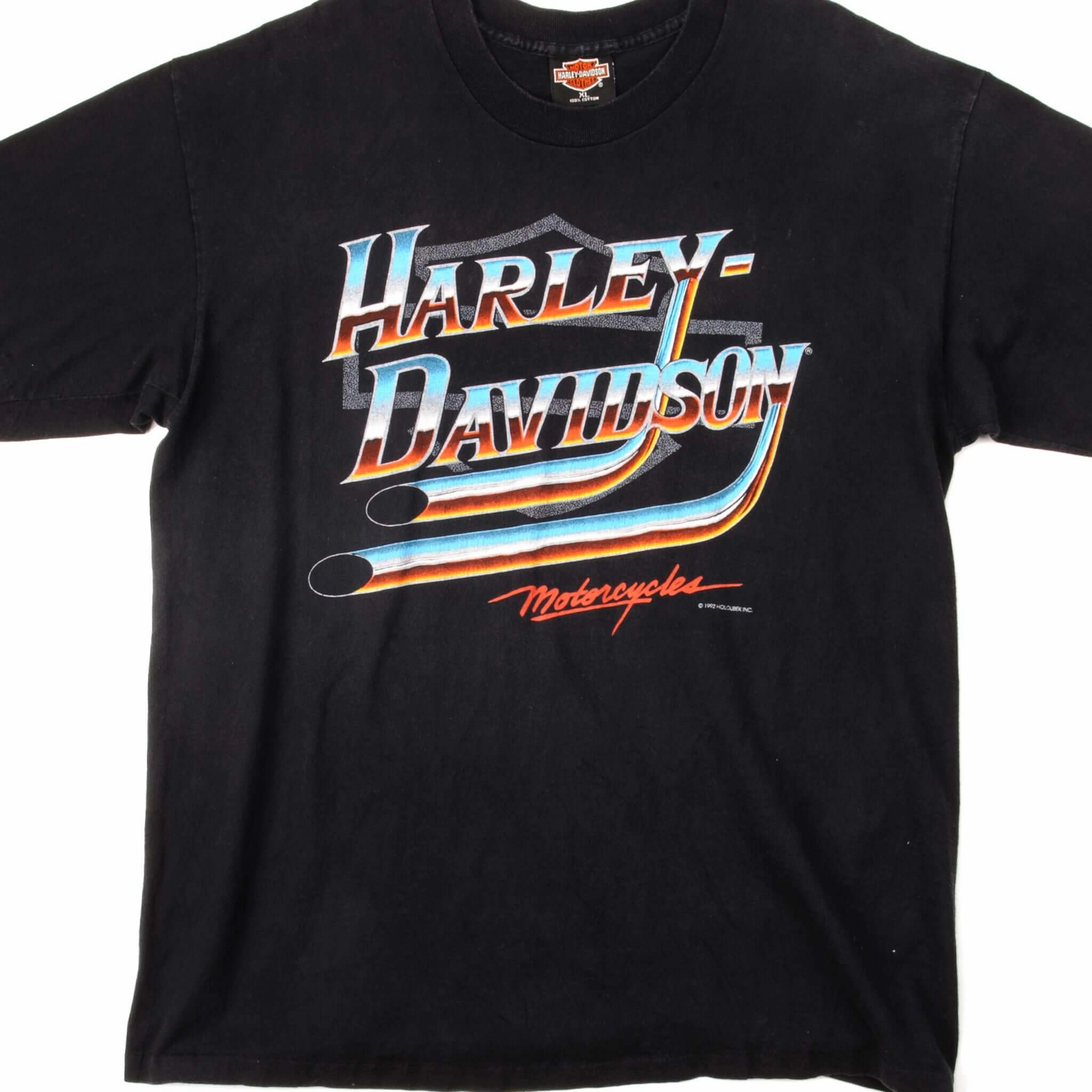 LongLastingColor Sustainable Production Process VINTAGE HARLEY DAVIDSON TEE SHIRT 1992 SIZE XL MADE IN USA