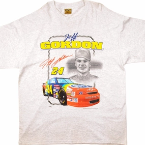 VINTAGE NASCAR JEFF GORDON TEE SHIRT 1996 SIZE 2XL MADE IN USA Anti Shrinkage Treatment Relaxing Day