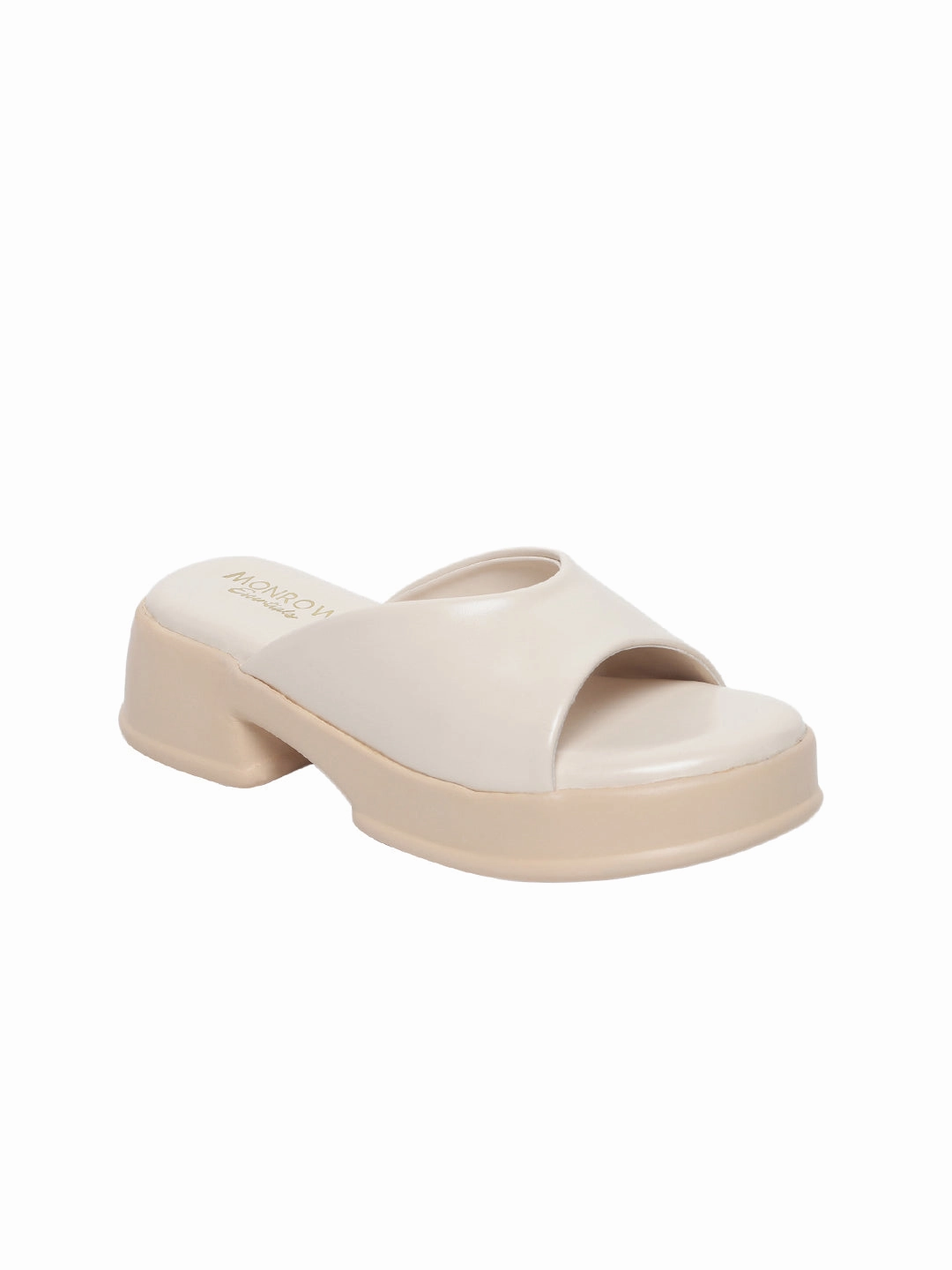 Millie Cream Platform Heels Luxe Boots with Heels