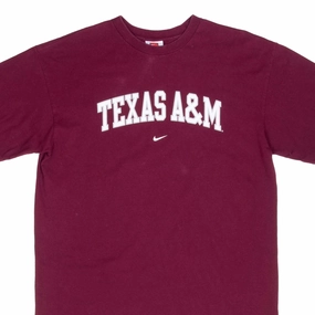 VINTAGE NIKE NCAA TEXAS A&M RED TEE SHIRT 1990S LARGE Breathable Comfort Fit