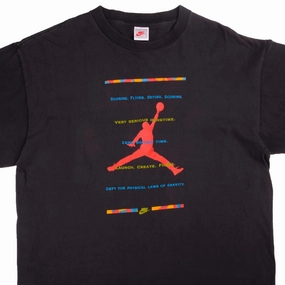 VINTAGE NIKE AIR JORDAN TEE SHIRT 1987-1992 SIZE XL MADE IN USA Active Design Sustainable production