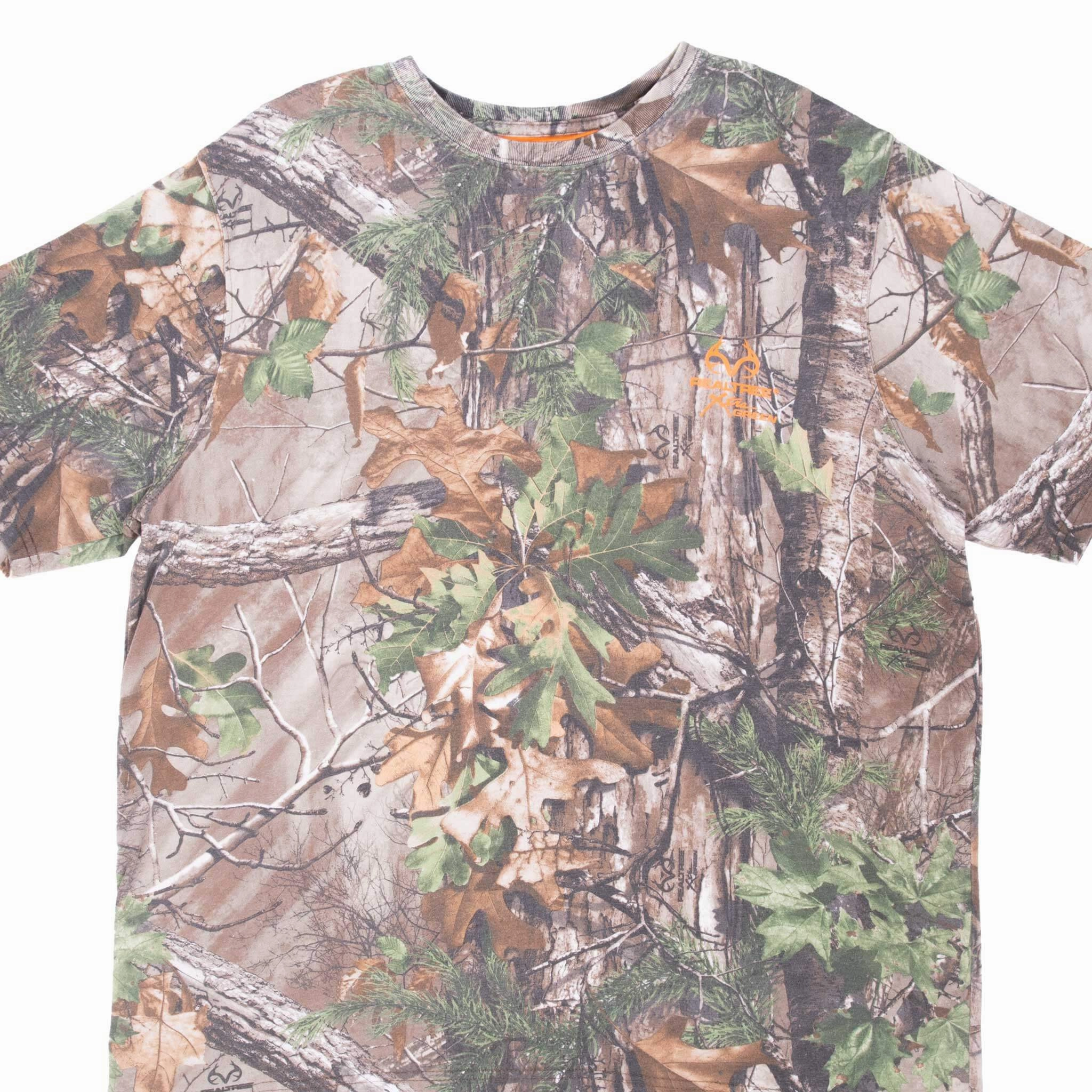 VINTAGE HUNTING REALTREE XTRA GREEN CAMO TEE SHIRT XL Everyday Fit ZeroDistressFinish