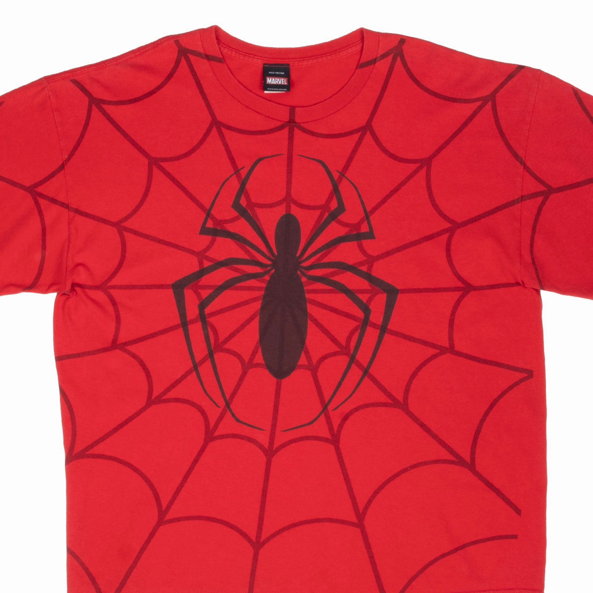 VINTAGE MARVEL SPIDERMAN ALL OVER PRINT TEE SHIRT 2012 XL Weekend Style Trend
