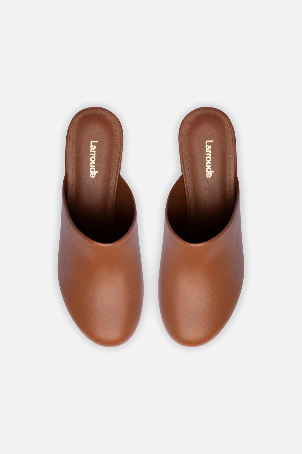 Miso Platform Clog In Caramel Leather Wide toe box