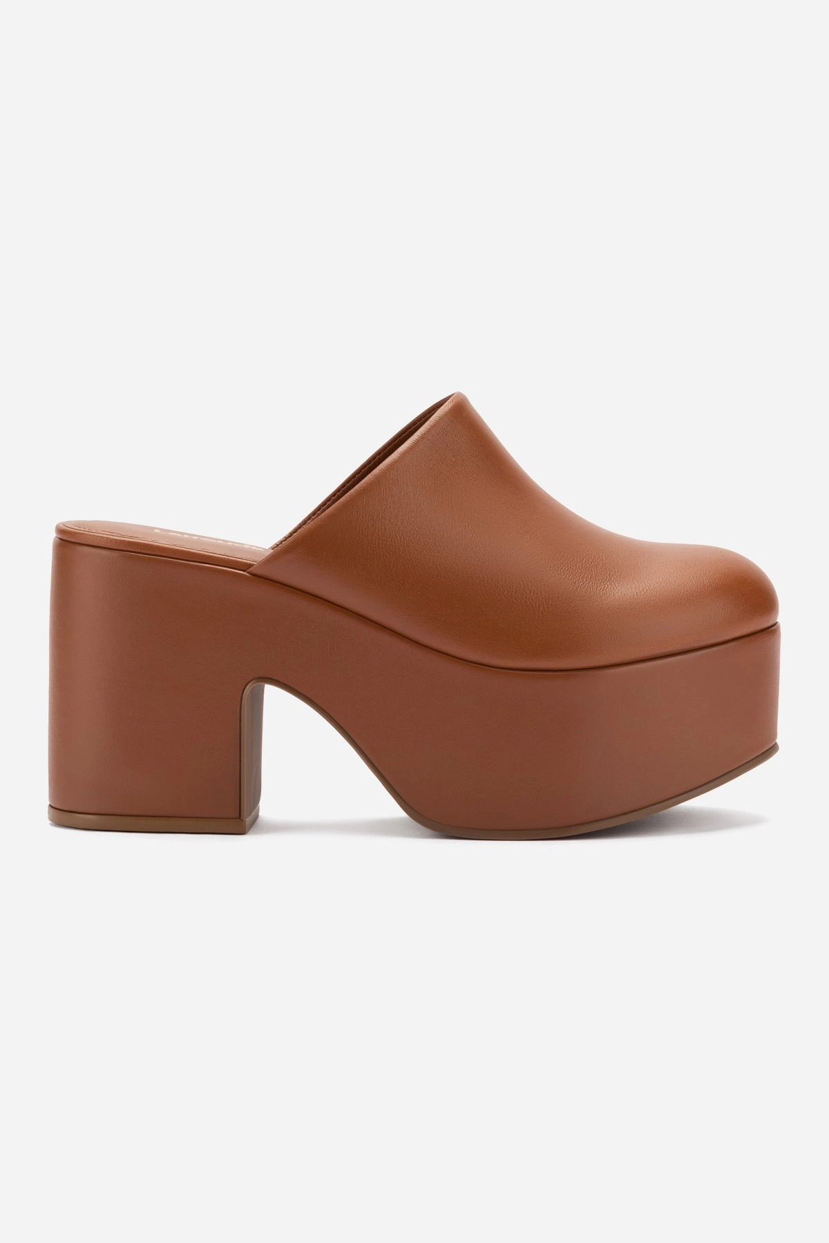 Miso Platform Clog In Caramel Leather Work From Home
