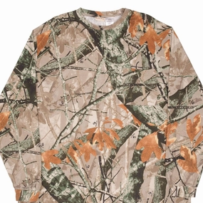 VINTAGE HUNTING FUSION 3D CAMO LONG SLEEVE POCKET TEE SHIRT SIZE 2XL Relaxed and Easy Cool Comfort