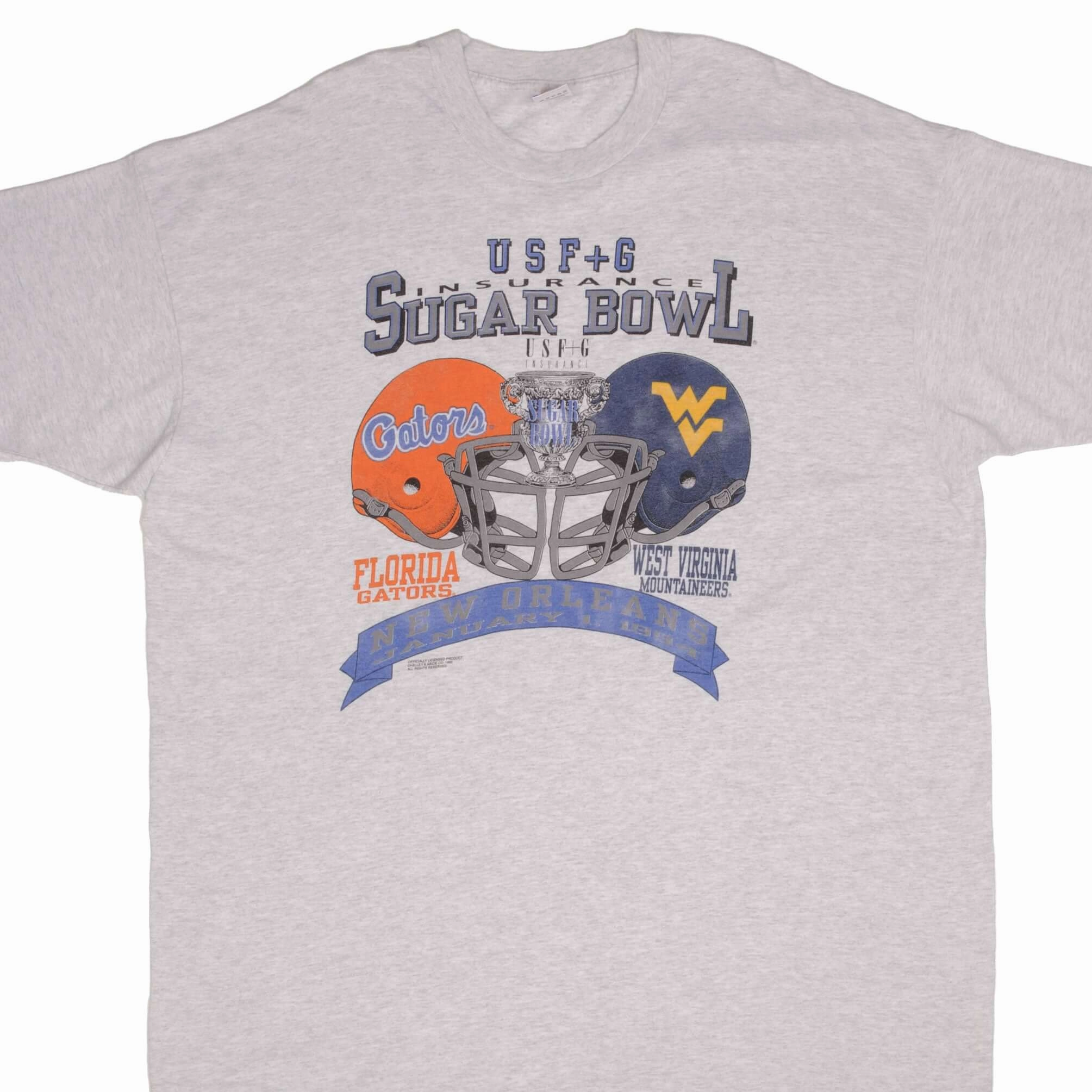 Autumn Wear VINTAGE NCAA FLORIDA GATORS VS WV MOUNTAINEERS TEE SHIRT 1994 3XL MADE IN USA