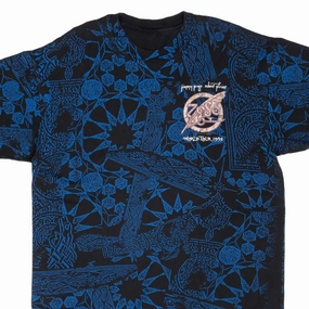 Trendy Fabric VINTAGE JIMMY PAGE ROBERT PLANT WORLD TOUR 1995 ALL OVER PRINT TEE SHIRT LARGE