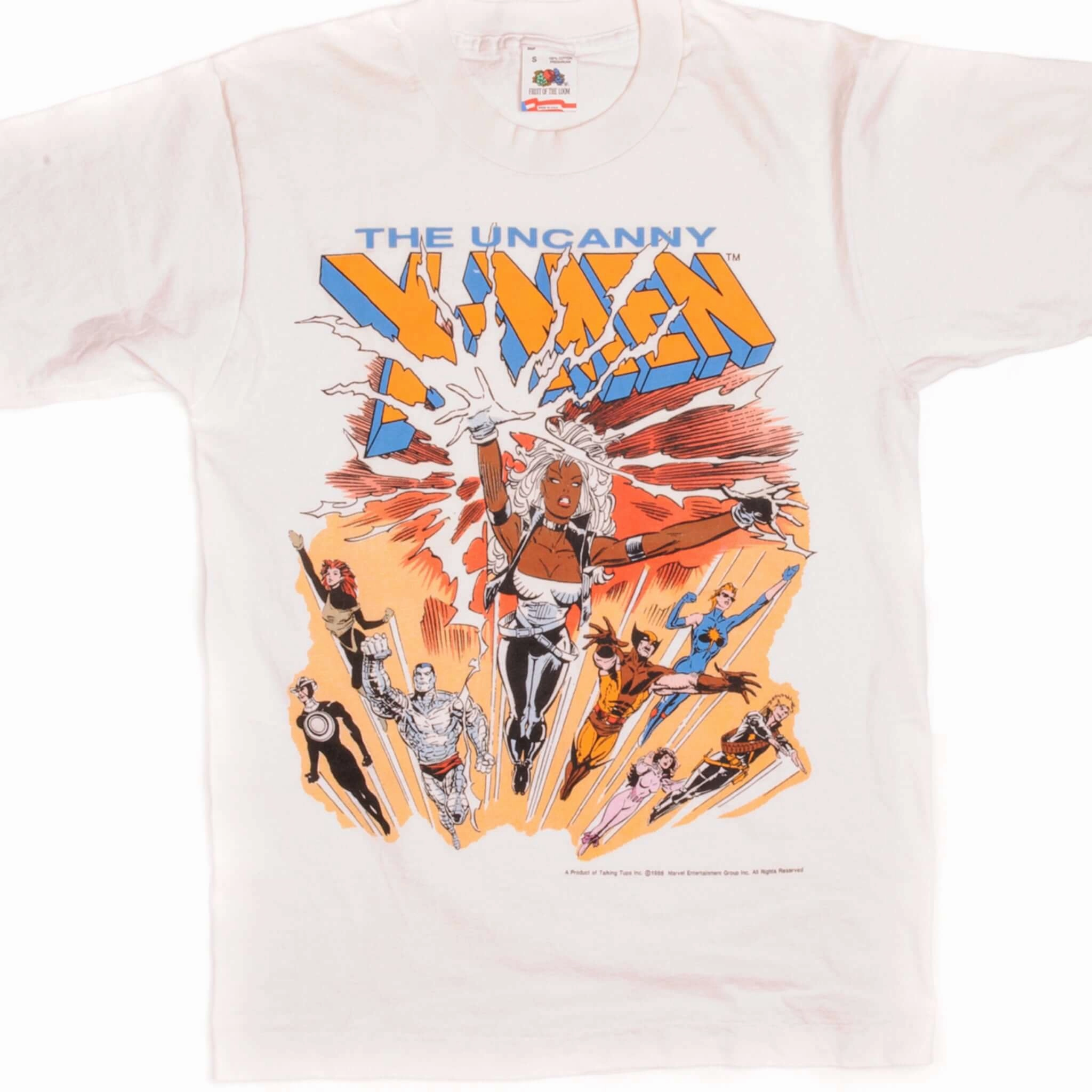 VINTAGE MARVEL XMEN THE UNCANNY TEE SHIRT 1988 SIZE SMALL MADE IN USA Fit for Everyone Chilly Comfort