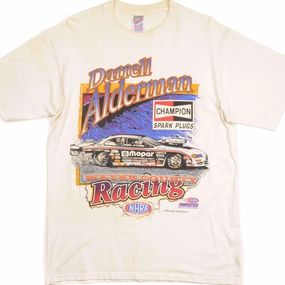 VINTAGE DARRELL ALDERMAN RACING TEE SHIRT 1996 SIZE LARGE Trendy Wearable Active Design Wear