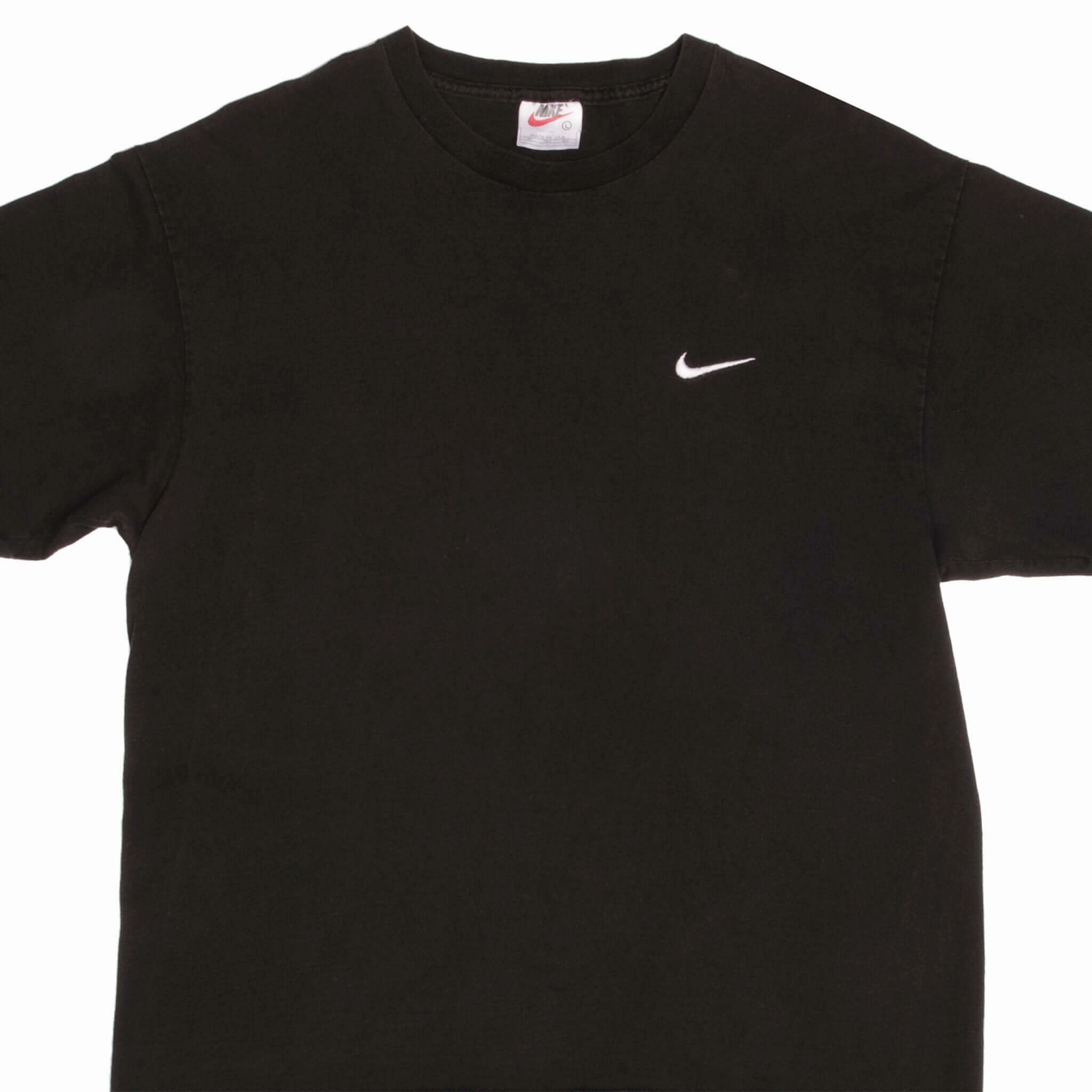 Cool Weather Wear Breathable mesh lining VINTAGE NIKE CLASSIC SWOOSH TEE SHIRT 1990S  LARGE MADE IN USA