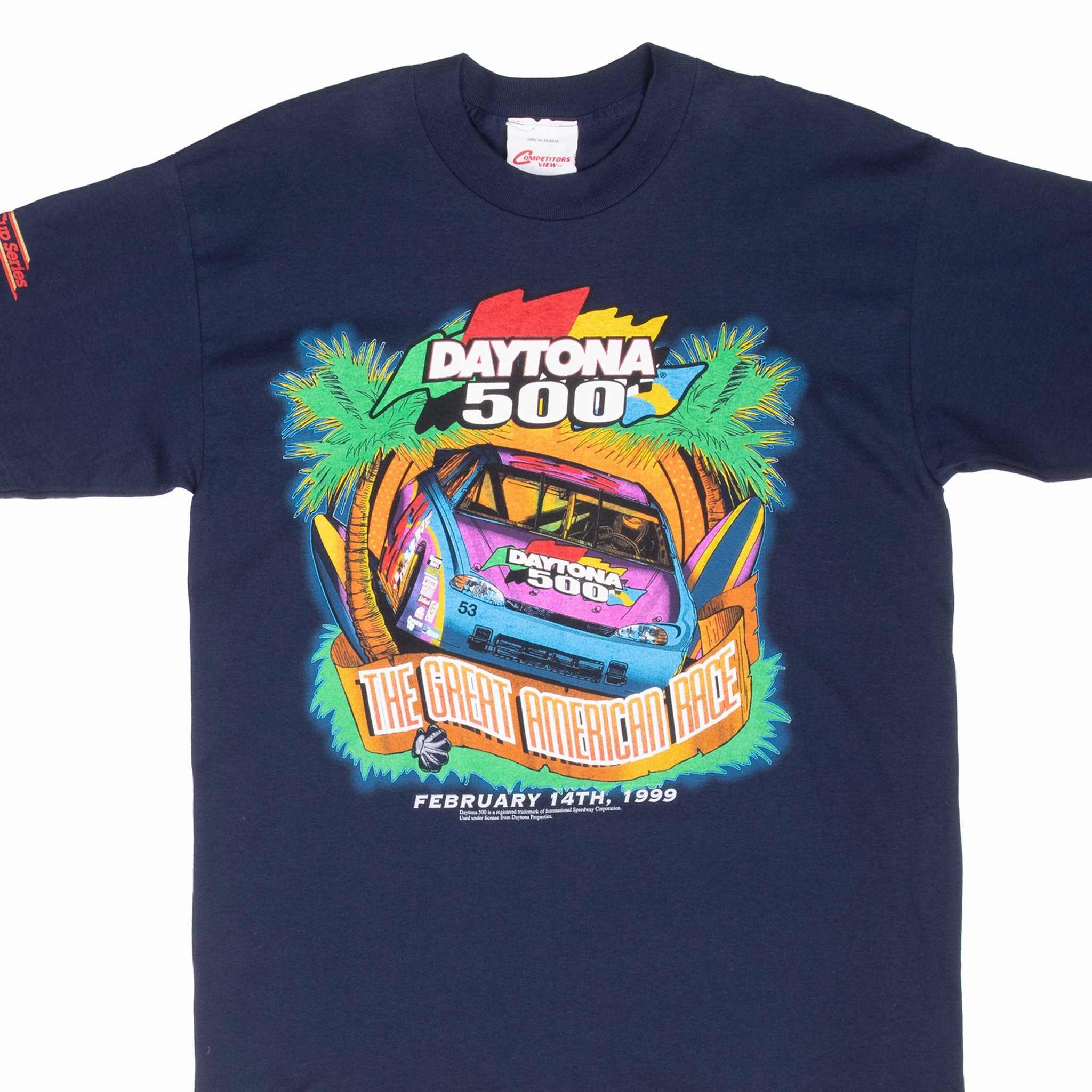 Comfort Waist Bright and Bold VINTAGE NASCAR DAYTONA 500 1999 TEE SHIRT LARGE MADE IN USA