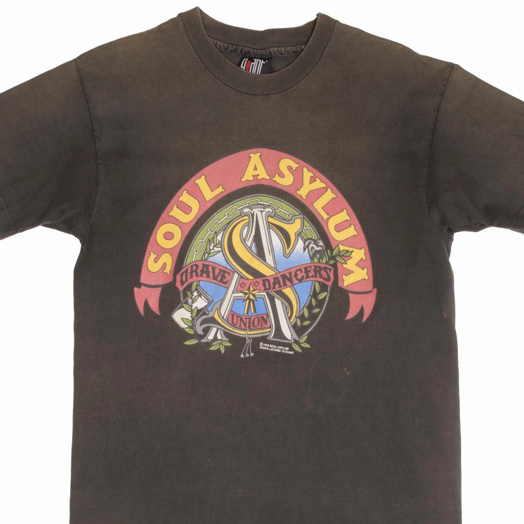 Street Casual Look Easygoing Wear VINTAGE SOUL ASYLUM GRAVE DANCERS UNION 1992 GIANT TEE SHIRT LARGE MADE IN USA