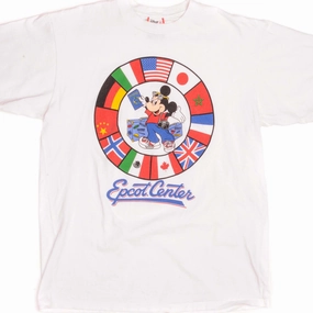 Fashionable Option Breathable Design VINTAGE WALT DISNEY WORLD EPCOT CENTER TEE SHIRT 1990s SIZE MEDIUM MADE IN USA