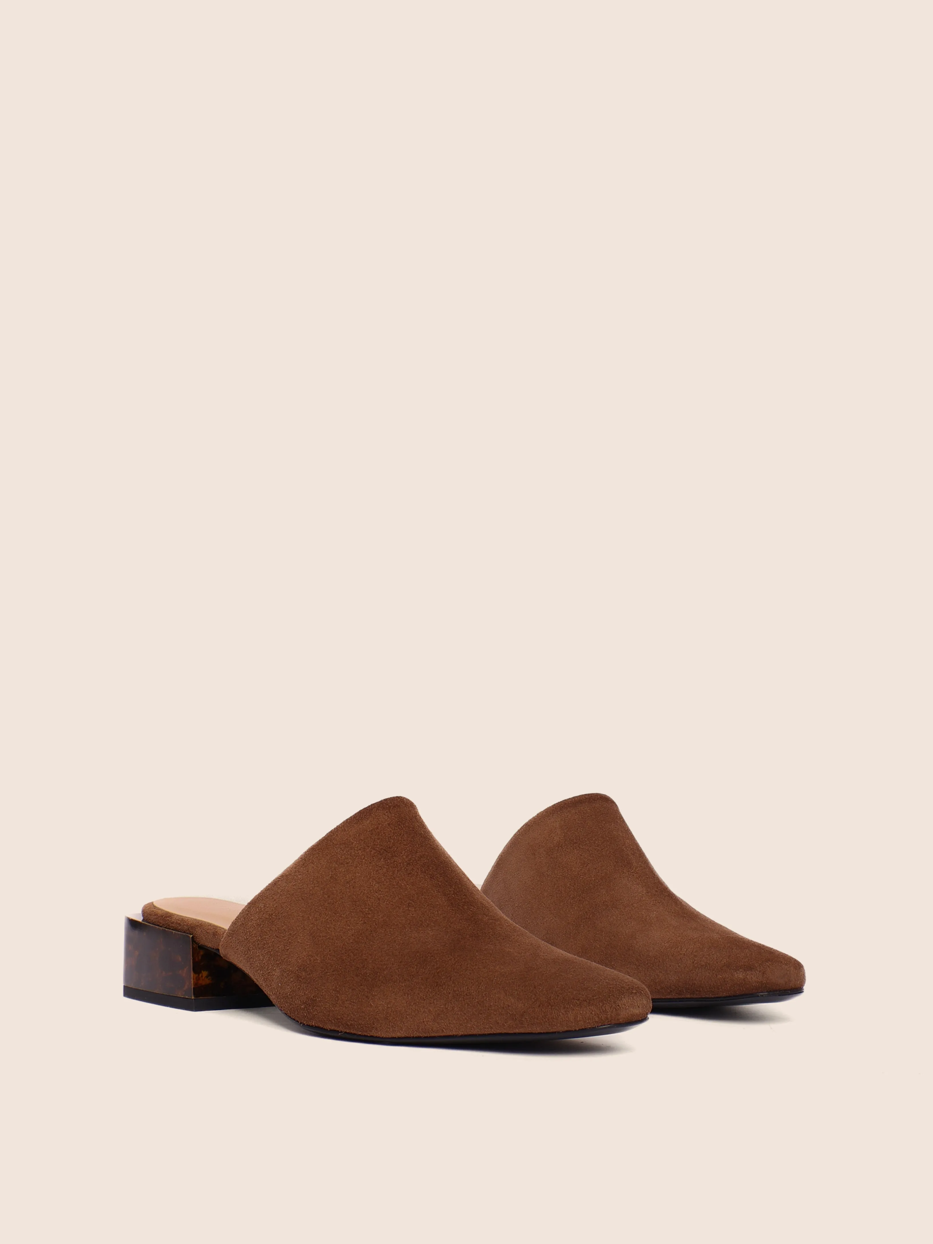 Navio Tan Suede Mule Comfy Steps