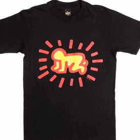 Sporty Comfort Fit Beachwear VINTAGE KEITH HARING TEE SHIRT 1990s SIZE SMALL MADE IN USA