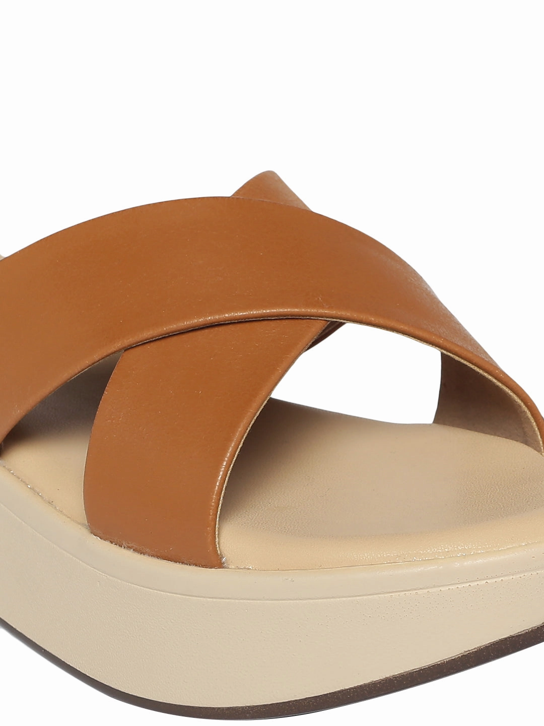 Noel Brown Wedge Heel Stylish Casual Footwear