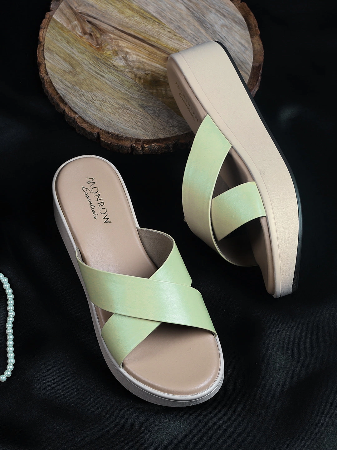 Leg Ease Noel Green Wedge Heel