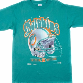 VINTAGE NFL MIAMI DOLPHINS TEE SHIRT 1992 SIZE LARGE MADE IN USA Quick Fit Performance