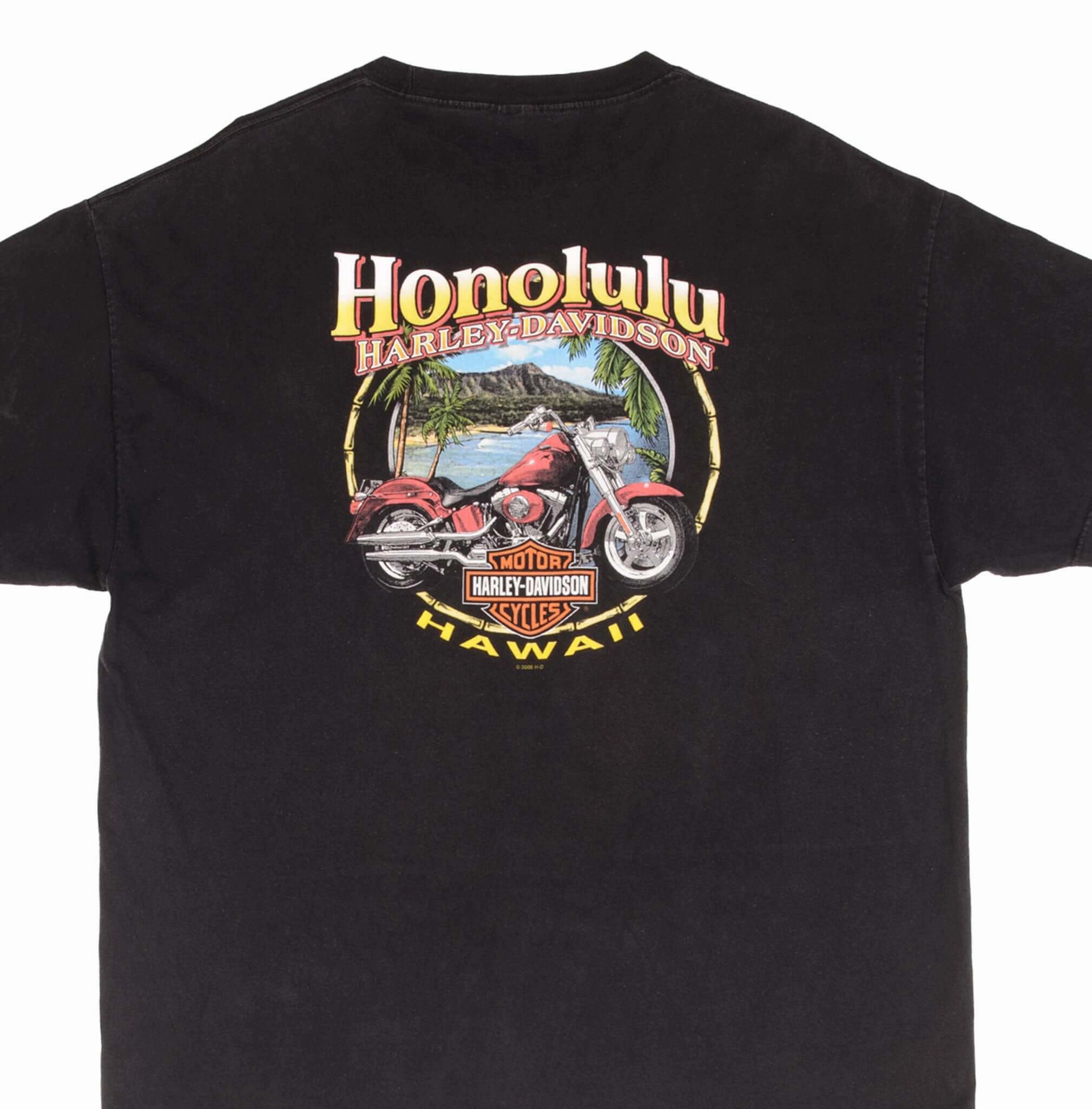 Chic Style Trend VINTAGE HARLEY DAVIDSON HONOLULU HAWAII 2008 TEE SHIRT SIZE XL