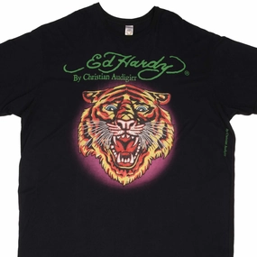 Urban Style Trend Kids clothing VINTAGE ED HARDY TIGER TEE SHIRT 2000S SIZE 3XL MADE IN USA