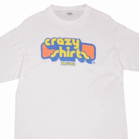 Soft Finish Spring Freshness VINTAGE CRAZY SHIRT HAWAII TEE SHIRT 1990S SIZE LARGE MADE IN USA