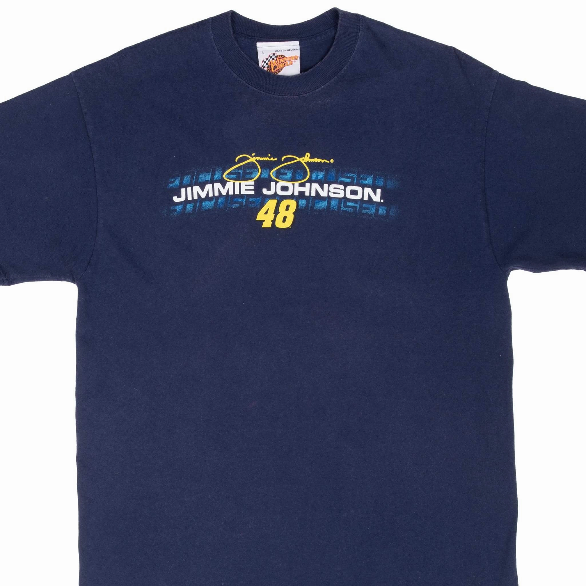 VINTAGE NASCAR JIMMIE JOHNSON TEE SHIRT 2000S LARGE School spirit